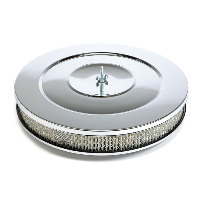 Chromowany filtr powietrza 14" niski Trans-Dapt