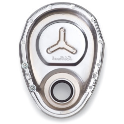 Chromowana osłona rozrządu Chevrolet - Edelbrock