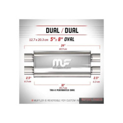 Nierdzewny Tłumik MagnaFlow 12468 2.5"/2.5" 63mm / 63mm