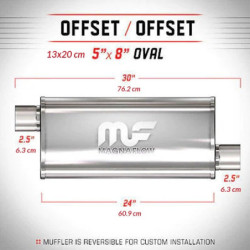 Nierdzewny Tłumik MagnaFlow 14260 2.5"/2.5" 63mm / 63mm