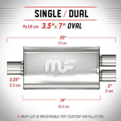 Tłumik MagnaFlow 11148 2"/2.25" 51mm / 57mm