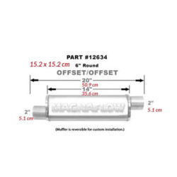 Nierdzewny Tłumik MagnaFlow  12634 2"/2" 51mm / 51mm