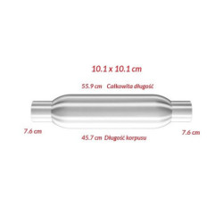 Nierdzewny Tłumik MagnaFlow  18129 3"/3" 76mm / 76mm
