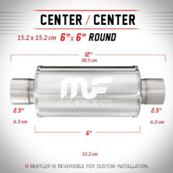 Nierdzewny Tłumik MagnaFlow  14158 2.5"/2.5" 63mm / 63mm