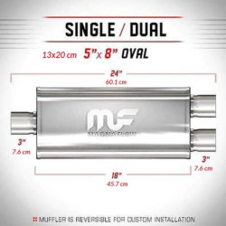 Nierdzewny Tłumik MagnaFlow 14298 3"/3" 76mm / 76mm