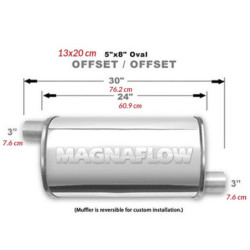 Nierdzewny Tłumik MagnaFlow 14261 3"/3" 76mm / 76mm