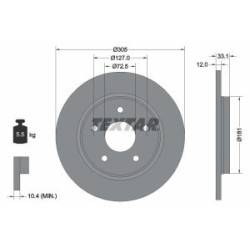 Tarcze hamulcowe TEXTAR 92181003