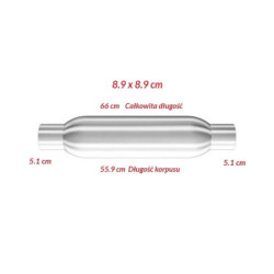 Nierdzewny Tłumik MagnaFlow  18134 2"/2" 51mm / 51mm 