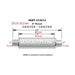 Nierdzewny Tłumik MagnaFlow  12614 2"/2" 51mm / 51mm