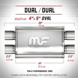 NierdzewnyTłumik MagnaFlow 14386 2.5"/2.5"