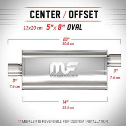 Nierdzewny Tłumik MagnaFlow 14229 3"/3" 76mm / 76mm