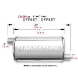 Nierdzewny Tłumik MagnaFlow 14239 3"/3" 76mm / 76mm