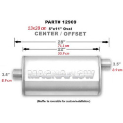 Nierdzewny Tłumik MagnaFlow 14909 3.5"/3.5" 89mm / 89mm