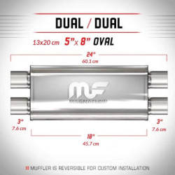 Nierdzewny Tłumik MagnaFlow 12469 3"/3" 76mm / 76mm
