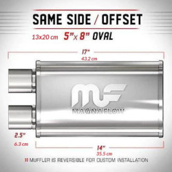 Nierdzewny Tłumik MagnaFlow 14210 2.5"/2.5" 63mm / 63mm