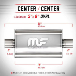 Nierdzewny Tłumik MagnaFlow 12214 2"/2" 51mm / 51mm