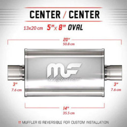 Nierdzewny Tłumik MagnaFlow 12219 3"/3" 76mm / 76mm