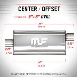Nierdzewny Tłumik MagnaFlow 12225 2.25"/2.25" 57mm / 57mm