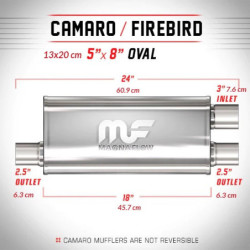 Nierdzewny Tłumik MagnaFlow 12267 3"/2.5" 76mm / 63mm