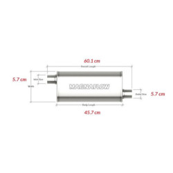 Nierdzewny Tłumik MagnaFlow 14262 2.25"/2.25" 57mm / 57mm