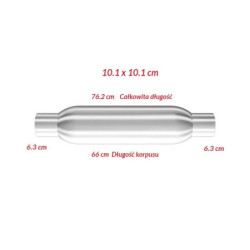  Tłumik MagnaFlow 18146 2.5"/2.5" 63mm / 63mm