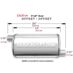 Nierdzewny Tłumik MagnaFlow 14235 2.25"/2.25" 57mm / 57mm