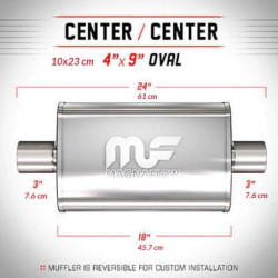 Nierdzewny Tłumik MagnaFlow 11249 3"/3"