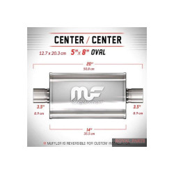 Nierdzewny Tłumik MagnaFlow  14151 3.5"/3.5" 89mm / 89mm