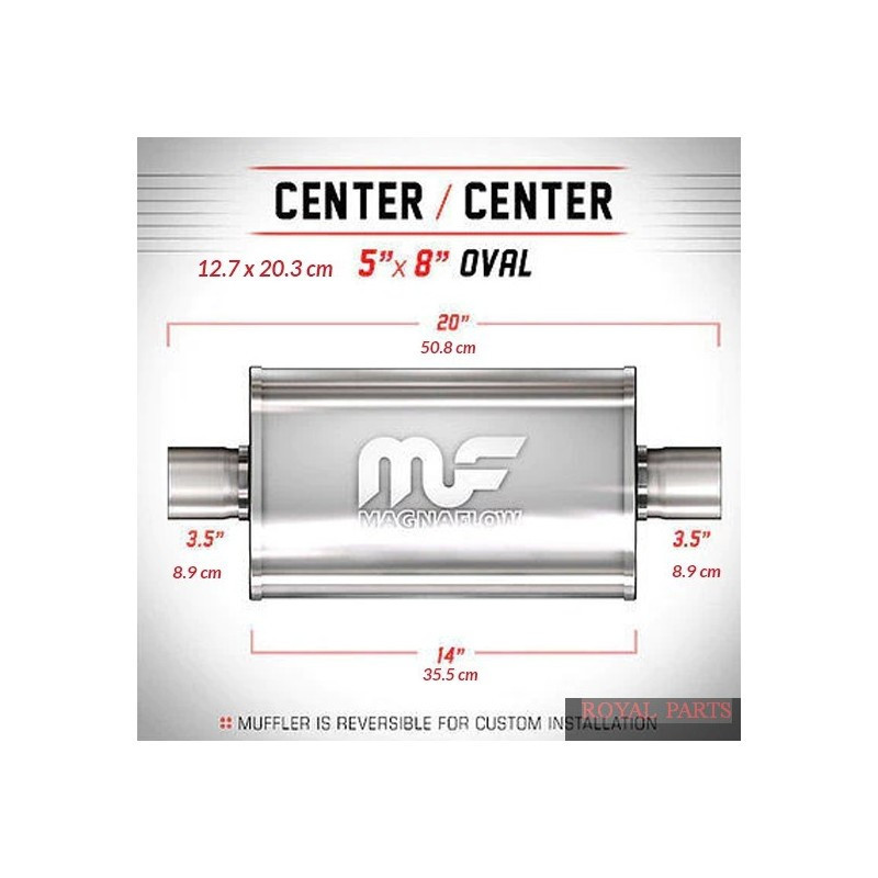 Nierdzewny Tłumik MagnaFlow  14151 3.5"/3.5" 89mm / 89mm