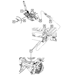 Mopar 52060204AM– linka hamulce ręcznego do Jeep Wrangler 2007 - 2018
