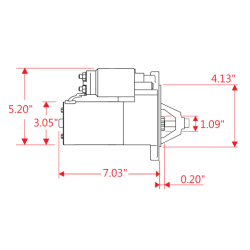 Powermaster 9172 - rozrusznik PowerMAX Ford Small Block 164T